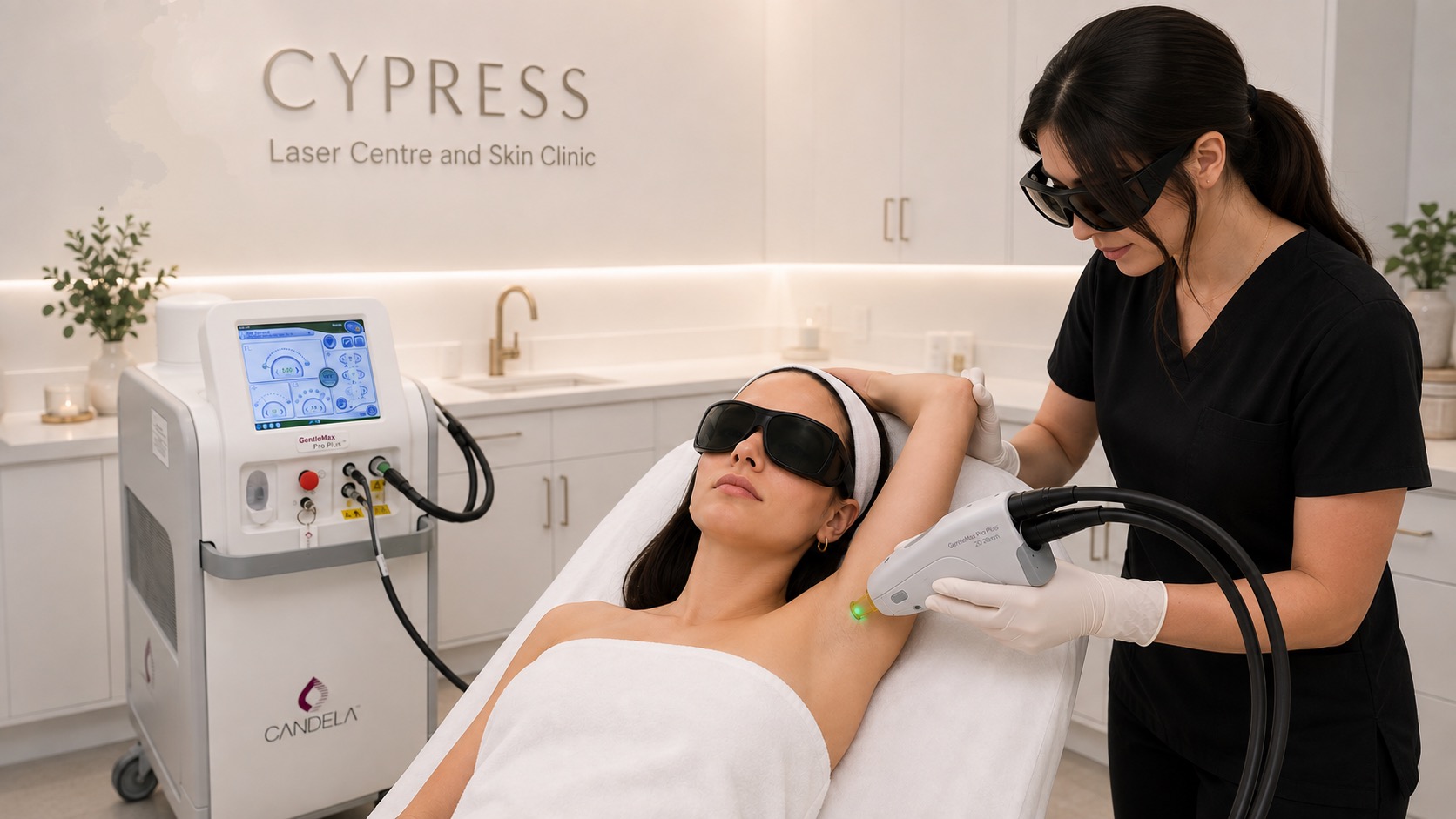 Laser hair removal treatment at Cypress Laser Centre